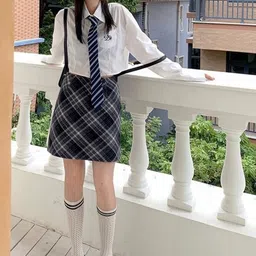 StyleCast Checked A-Line Mini Skirts-picture-13