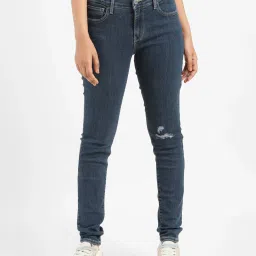 levi's Women's 710 Blue Skinny Fit Mid Rise Jeans image 4