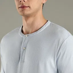 Tommy Hilfiger U S Henley Neck Pure Cotton T-Shirt image 4
