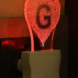 1ST TIME Red & White Printed Acrylic Contemporary Abstract Shaped Shaped Wall Lamp image 3