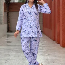 FILIB LONDON Printed Pure Cotton V-Neck Long Sleeve Shirt With Trouser Co-Ords-picture-18