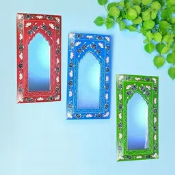 apka mart Wooden Floral Matte Finish Balcony 3-Pieces Jharokas - 18 Inches-image-47