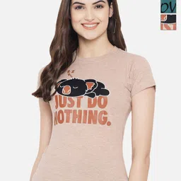 Tromko Women Pack of 3 Typography Printed Round Neck Cotton Regular Fit T-shirts-picture-25