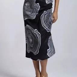 QONA Women Printed A-Line Mid Rise Midi Skirt-picture-34