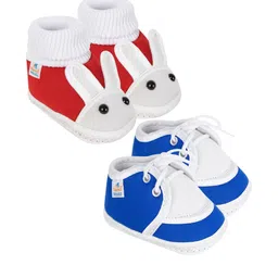 NESKA MODA 12 To 18 Month Non Slip Baby Boys & Baby Girl 2 Pair Combo Cotton Rabbit & Lace Booties-picture-35