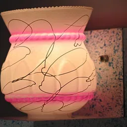 SOMIL Pink Glass Cylinder Printed Wall Lamps-picture-36