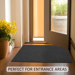 Aura Black Self Design Water Absorbing Doormats image 5