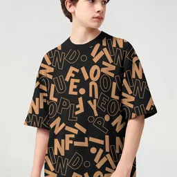 TRIPR Boys Printed Cotton Blend Oversized T Shirt-picture-26