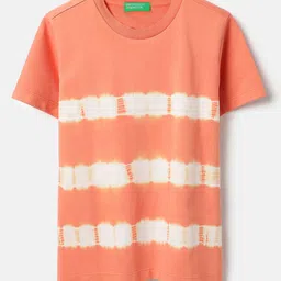 United Colors of Benetton Girls Tie and Dye Dyed Round Neck Tshirts-image-41