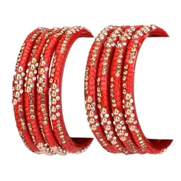 Somil Women Set of 32 Multicolored Handcrafted Glass Bangles image 5