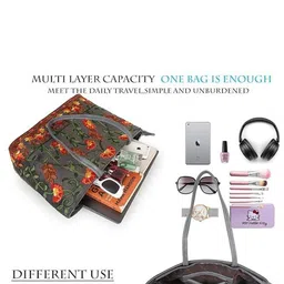 EVEDA Women Floral Printed Structured Shoulder Bag image 5