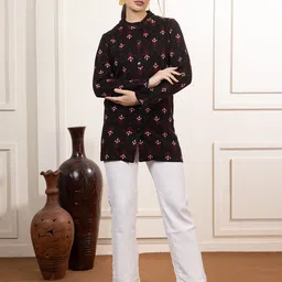 Anouk Women Embroidered Printed Cardigan Sweaters image 5