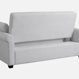 febonic Fornia Fabric 3 Seater Pull Out Sofa Cum Bed In Light Grey Colour image 5