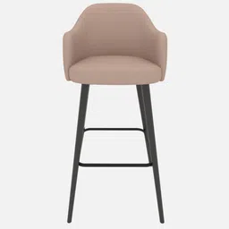 cozy home decor Ella Modern Bar Chair with Black Legs in Beige Colour image 4