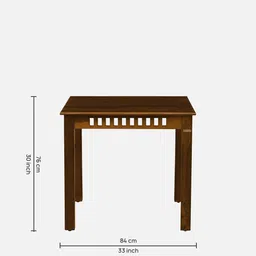 woodsworth from pepperfry Drusilla Sheesham Wood 2 Seater Dining Set In Scratch Resistant Rustic Teak Finish image 4