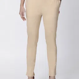TWIN BIRDS Women Beige Straight Fit Trousers-image-85