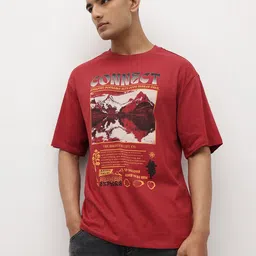 The Roadster Life Co. Printed Pure Cotton Relaxed Fit T-shirt-picture-38