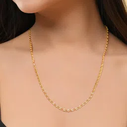 VOJ Gold-Plated Artificial Beads Studded Chain image 1