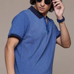 Roadster Men Printed Polo Collar Pure Cotton T-shirt-picture-52