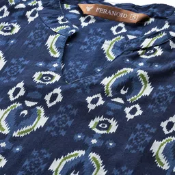 FERANOID Ethnic Motifs Printed Pure Cotton Kurti image 4