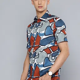 Flying Machine Pure Cotton Abstract Printed Casual Shirt image 5
