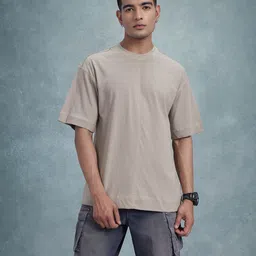 The Roadster Life Co. Drop-Shoulder Sleeves Pure Cotton Relaxed Fit T-shirt image 2