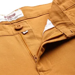 Roadster Men Brown Regular Fit Solid Chinos image 5