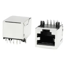 RJ45 (8P-8C) Female Plug - PCB Mount image 1