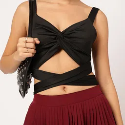 DressBerry Twisted Twirl Tie-Up Crop Top-picture-27