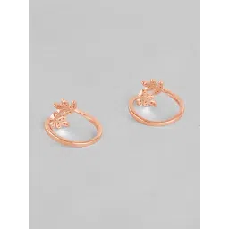 Zavya Leafy Cz Rose Gold Plated 925 Sterling Silver Toe Ring image 4