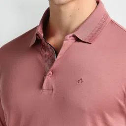 Arrow Pink Cotton Regular Fit Printed Polo T-Shirt image 5