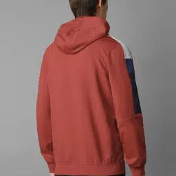 Louis Philippe Red Cotton Regular Fit Hooded Sweatshirt image 2