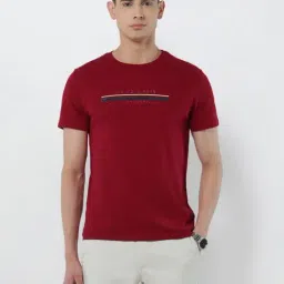 U.S. Polo Assn. Red Cotton Slim Fit Logo Printed T-Shirt-picture-26