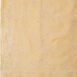 Fabindia Beige Embroidered Dupatta image 5