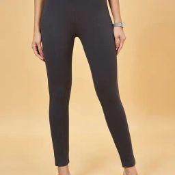 Annabelle by Pantaloons Grey Slim Fit Formal Pants-picture-42