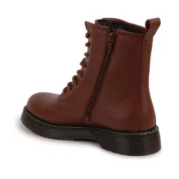 Fausto Women's Tan Derby Boots image 5