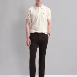 Ad By Arvind Beige Cotton Slim Fit Stripes T-Shirts image 5