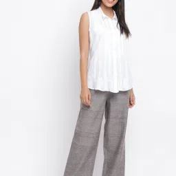 Fabindia Grey Cotton Regular Fit Pants image 5