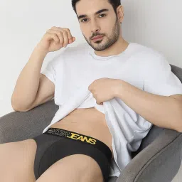 Underjeans By Spykar Assorted Cotton Regular Fit Briefs - Set Of 2 image 5