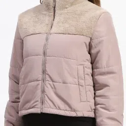MADAME Mauve Relaxed Fit Puffer Jacket image 5