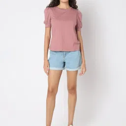 Vero Moda Dusty Pink Cotton Regular Fit Top image 5