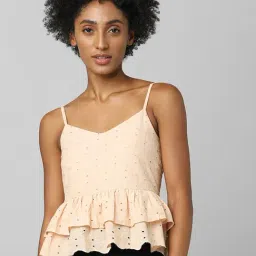 Only Beige Self Design Top-picture-17