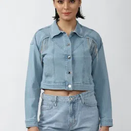 Forever 21 Blue Regular Fit Jacket-picture-24