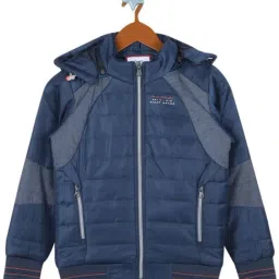 Monte Carlo Kids Blue Solid Full Sleeves Jacket-picture-10