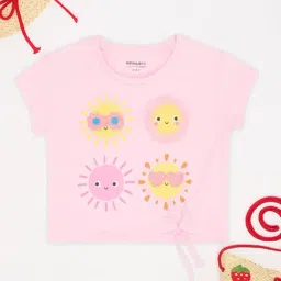 Pantaloons Junior Girls Pink T-Shirt-picture-40