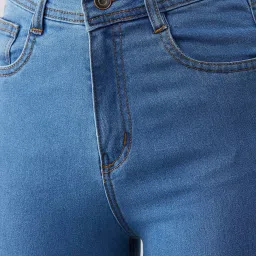 DOLCE CRUDO Blue Skinny Fit High Rise Jeans image 5