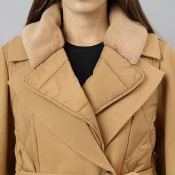 Latin Quarters Beige Solid Coat image 5