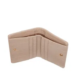 Anne Klein Beige Textured Bi-Fold Wallet For Women image 5