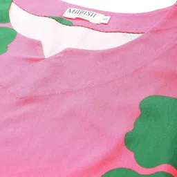 Mabish By Sonal Jain Pink & Green Printed Top Short Set image 5