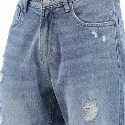 showoffff SHOWOFF Blue Denim Regular fit Solid Jeans image 5